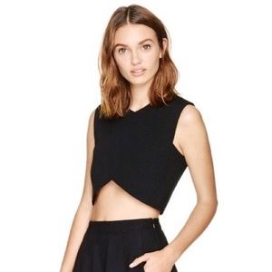 Aritzia Talula Manzanita Black Crop Tank Top